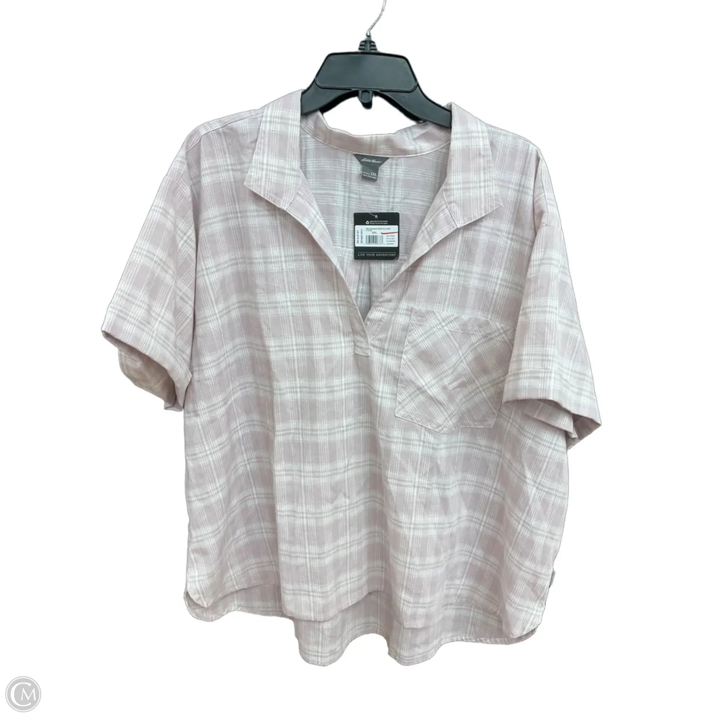 Top Short Sleeve By Eddie Bauer In Pink, Size: 2x