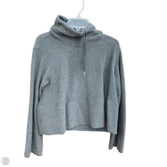 Athletic Top Long Sleeve Collar By Lululemon In Grey, Size: Xs
