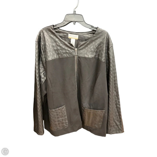 Jacket Moto By Alfred Dunner In Black, Size: 3x