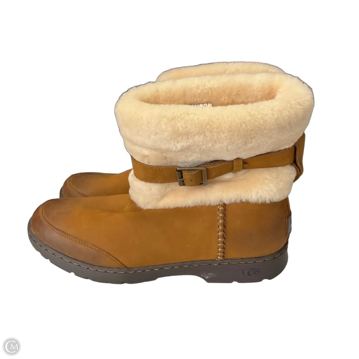 Boots Designer By Ugg In Brown, Size: 11