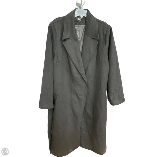 Coat Peacoat By City Chic In Black, Size: 3x