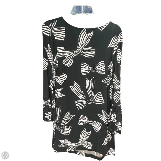 Dress Casual Midi By Loft In Black & Cream, Size: S