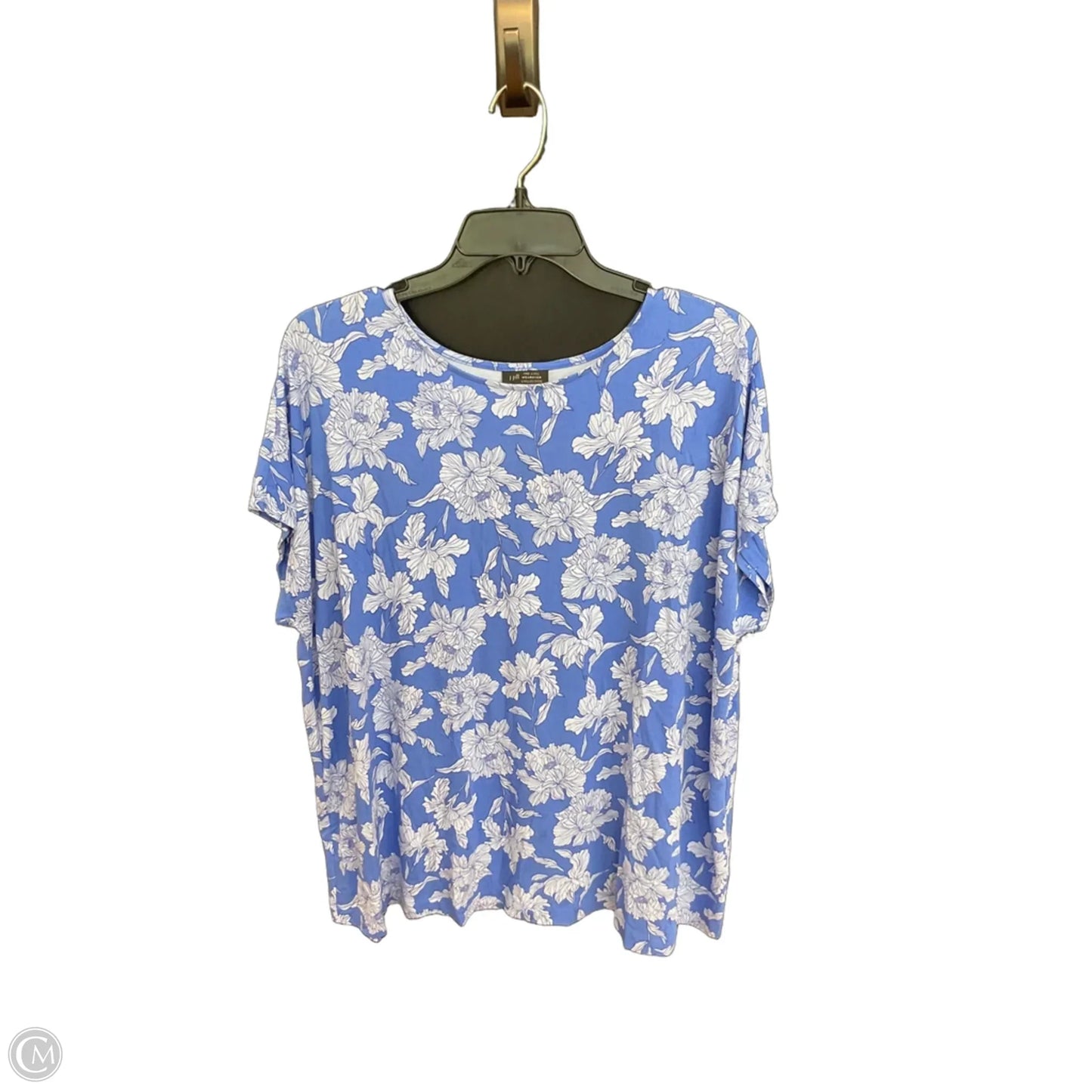 Top Short Sleeve By J. Jill In Blue, Size: Xl