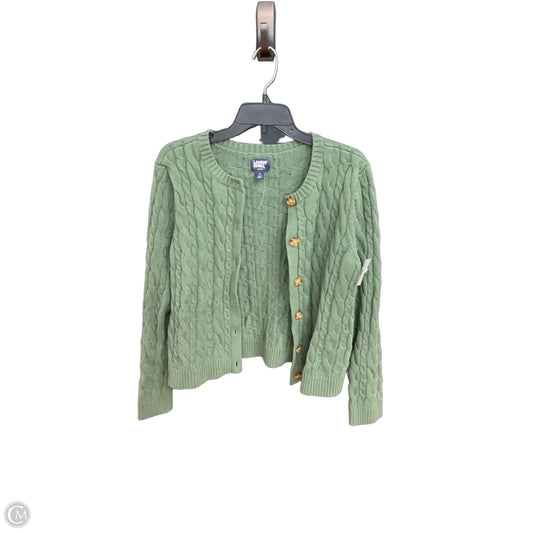 Cardigan By Lands End In Green, Size: L