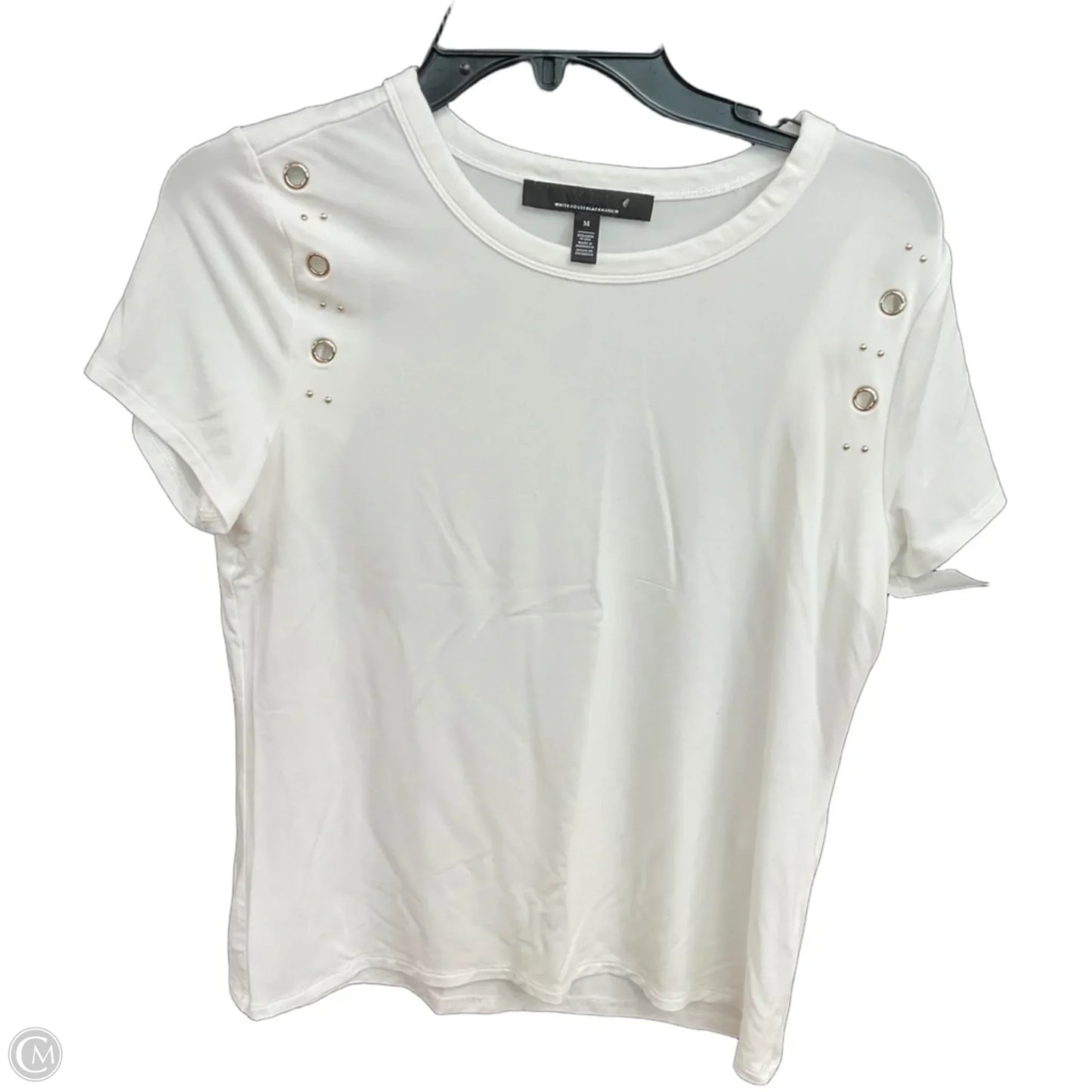 Top Short Sleeve By White House Black Market In White, Size: M