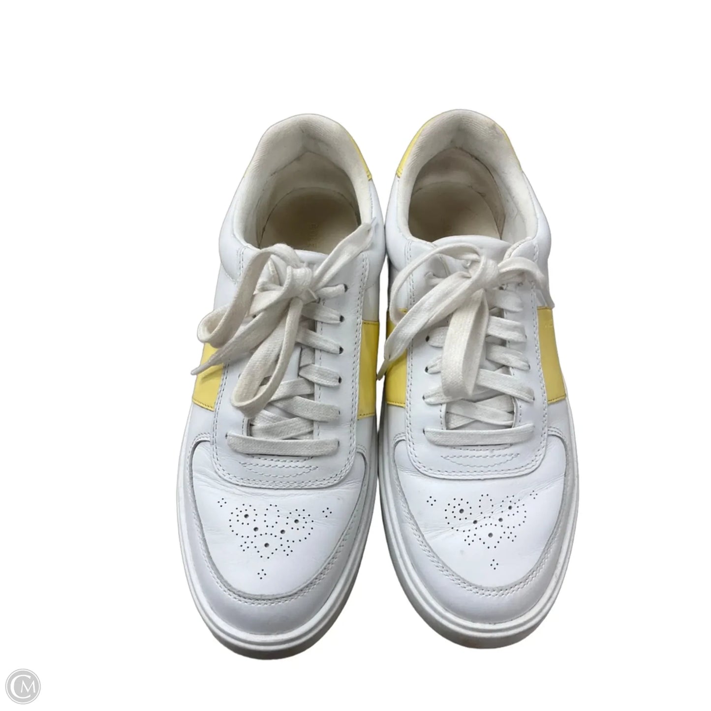 Shoes Sneakers By Cole-haan In White & Yellow, Size: 9.5