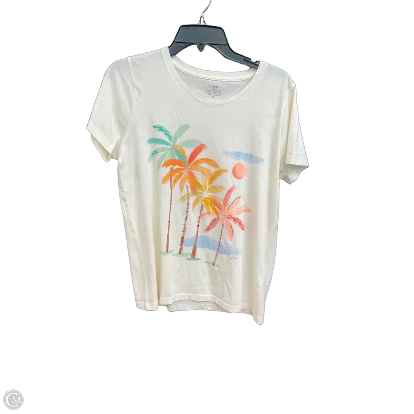 Top Short Sleeve By J. Crew In White, Size: M