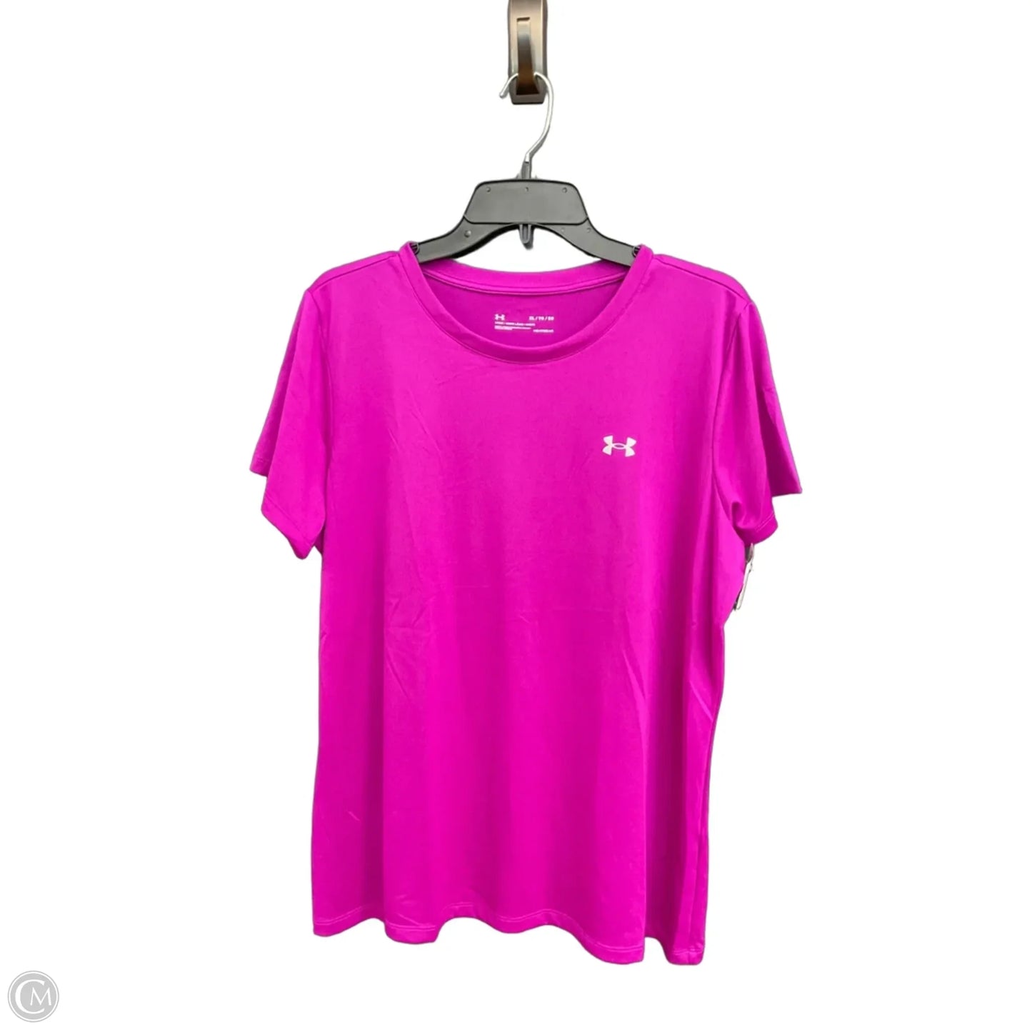 Athletic Top Short Sleeve By Under Armour In Purple, Size: Xl