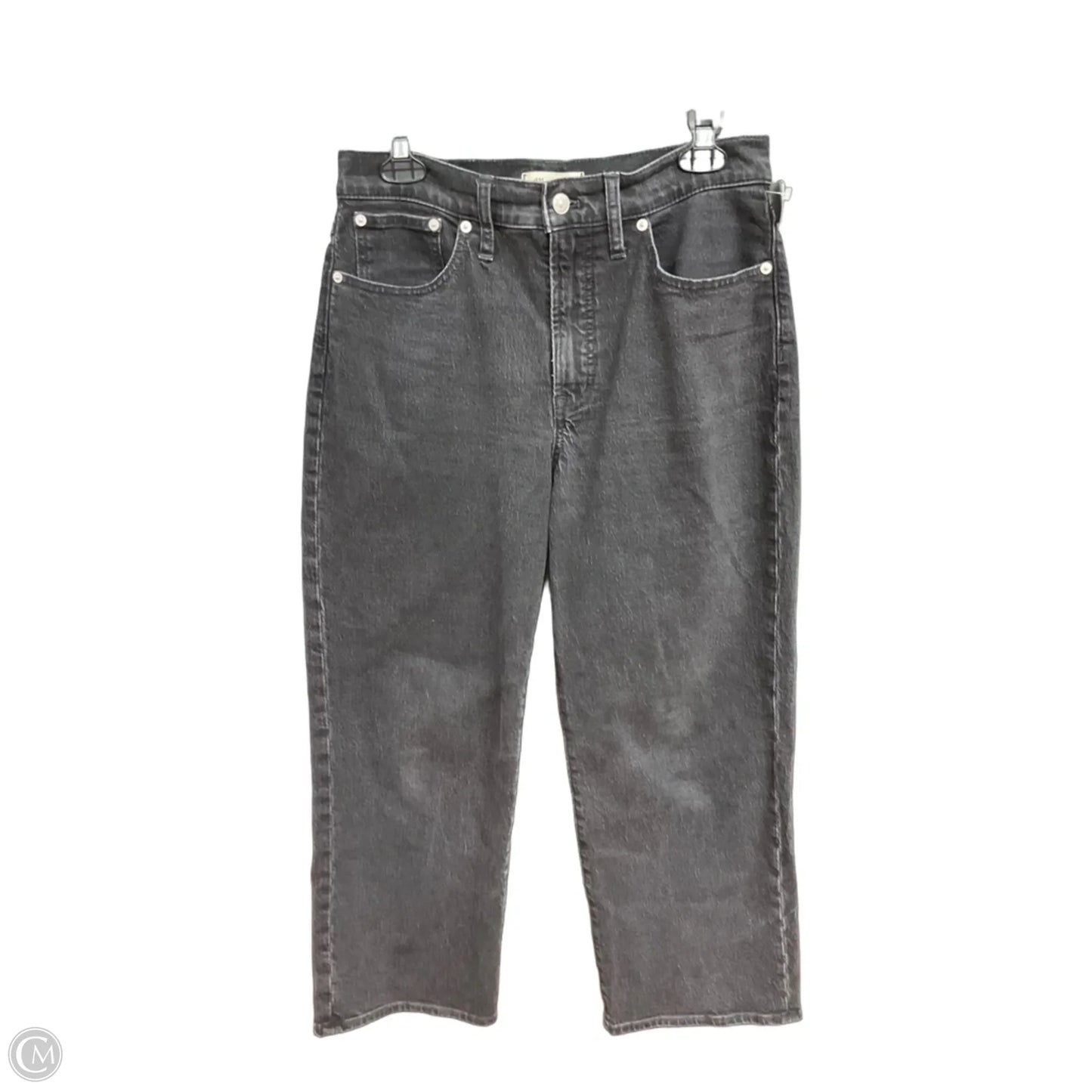 Jeans Wide Leg By Madewell In Black Denim, Size: 8