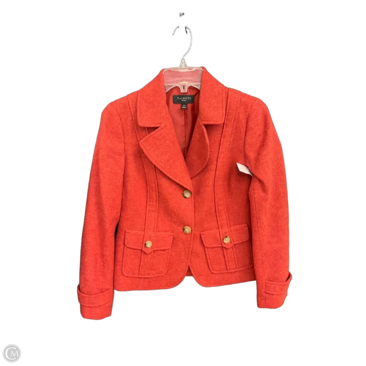 Coat Wool By Talbots In Red, Size: S