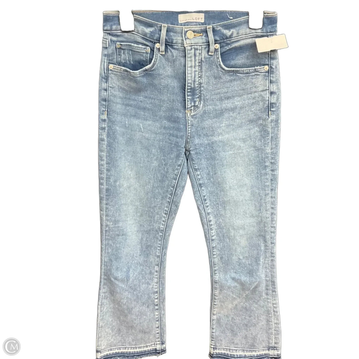 Jeans Cropped By Loft In Blue Denim, Size: 0