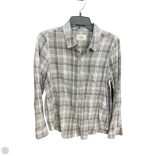 Blouse Long Sleeve By Marine Layer In Grey, Size: M