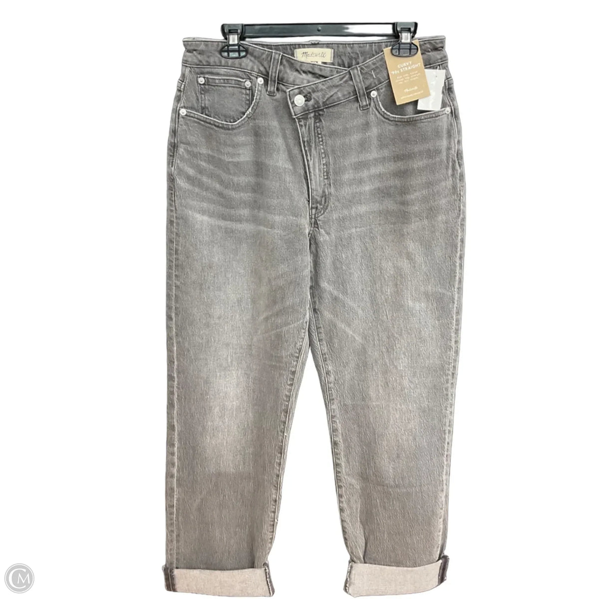 Jeans Straight By Madewell In Grey Denim, Size: 10