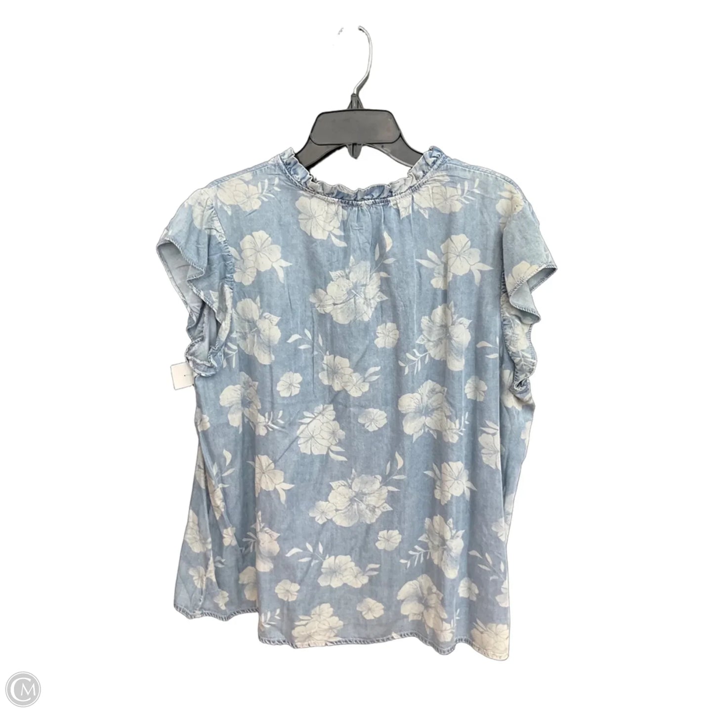 Top Short Sleeve By Cato In Blue, Size: Xl