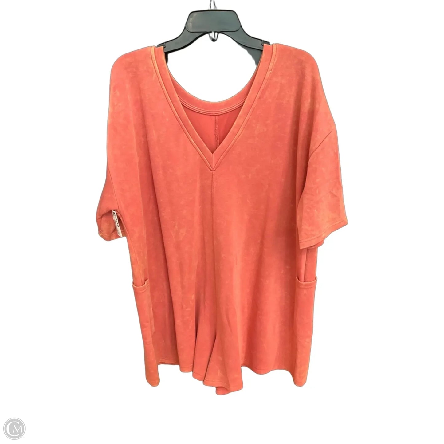 Top Short Sleeve By Davi & Dani In Orange, Size: L
