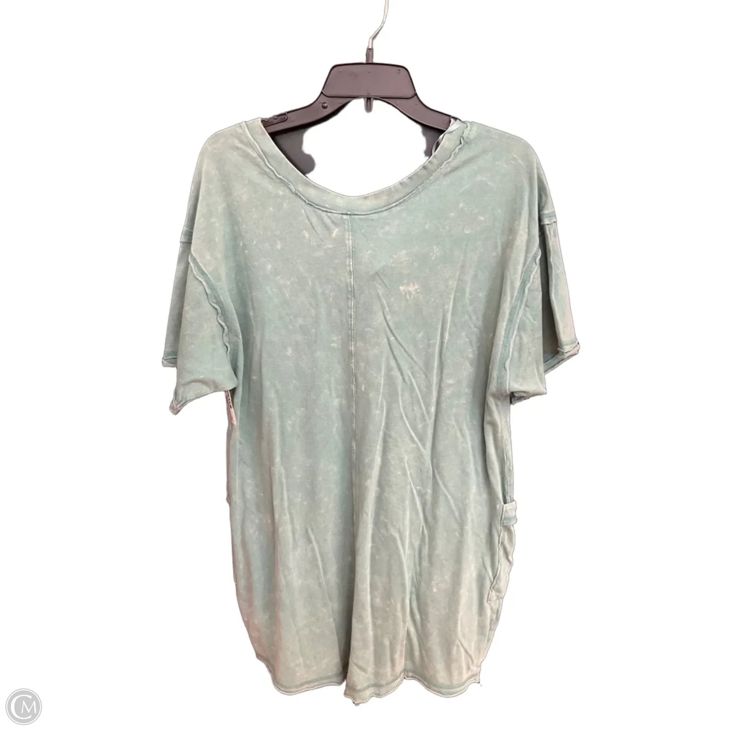 Top Short Sleeve By Cmc In Green, Size: L