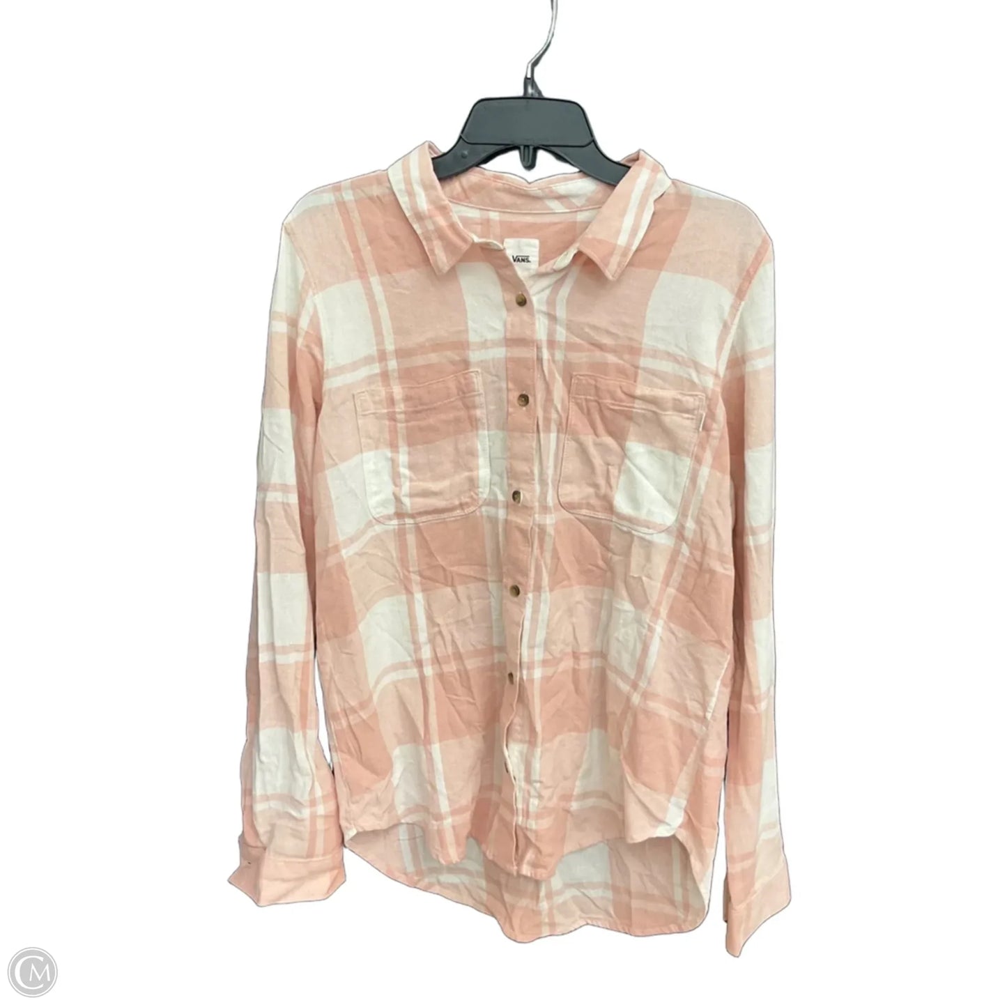 vans long sleeve dress Blouse Long Sleeve By Vans In Pink, Size: L