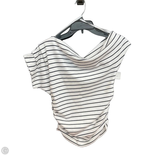 Top Short Sleeve By Loft In Striped Pattern, Size: M