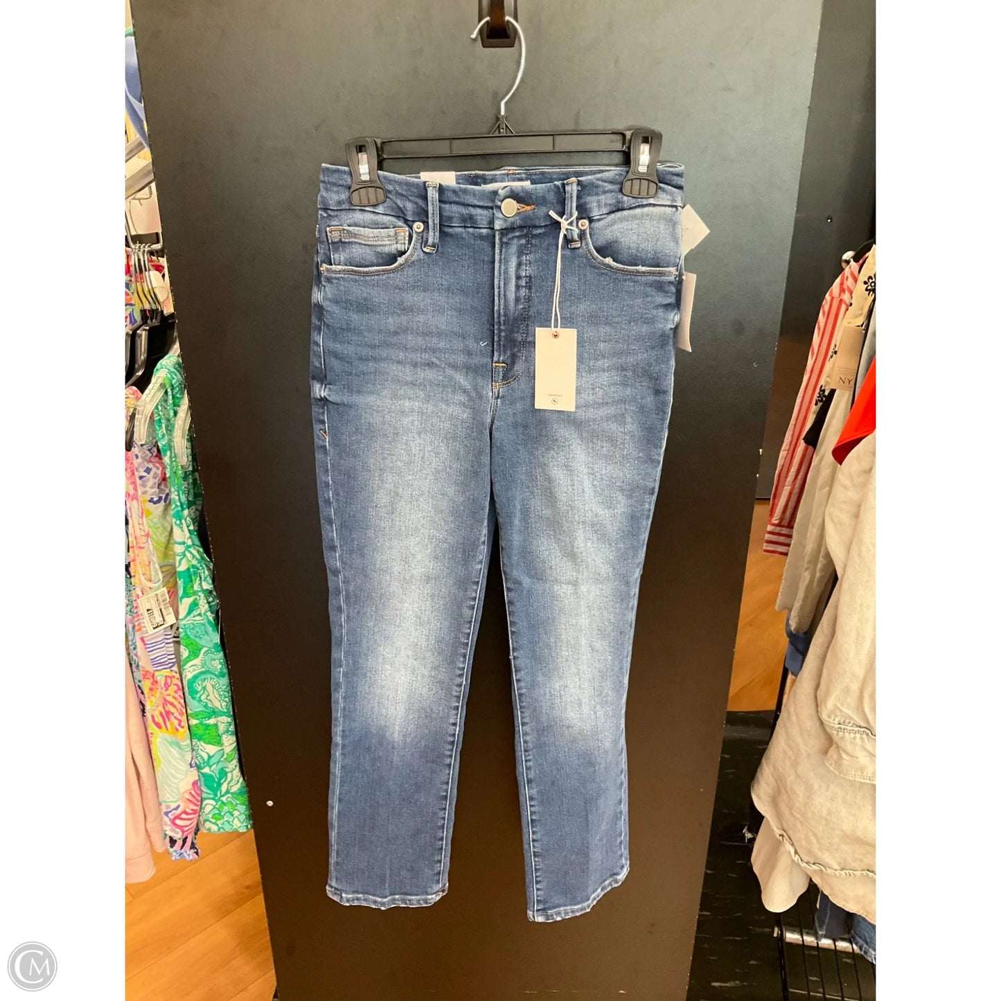 Jeans Skinny By Good American In Blue Denim, Size: 6