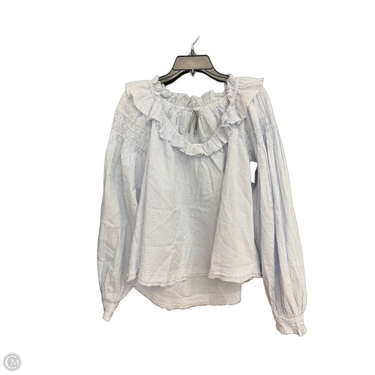 Top Long Sleeve By Anthropologie In Blue, Size: Xl