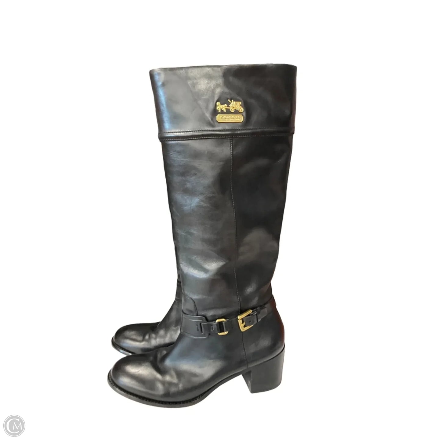 Boots Designer By Coach In Black, Size: 8.5