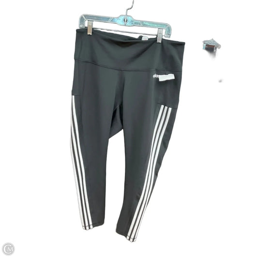 Athletic Leggings By Adidas In Black, Size: 2x