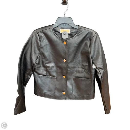 Jacket Moto Leather By Michael By Michael Kors In Black, Size: S
