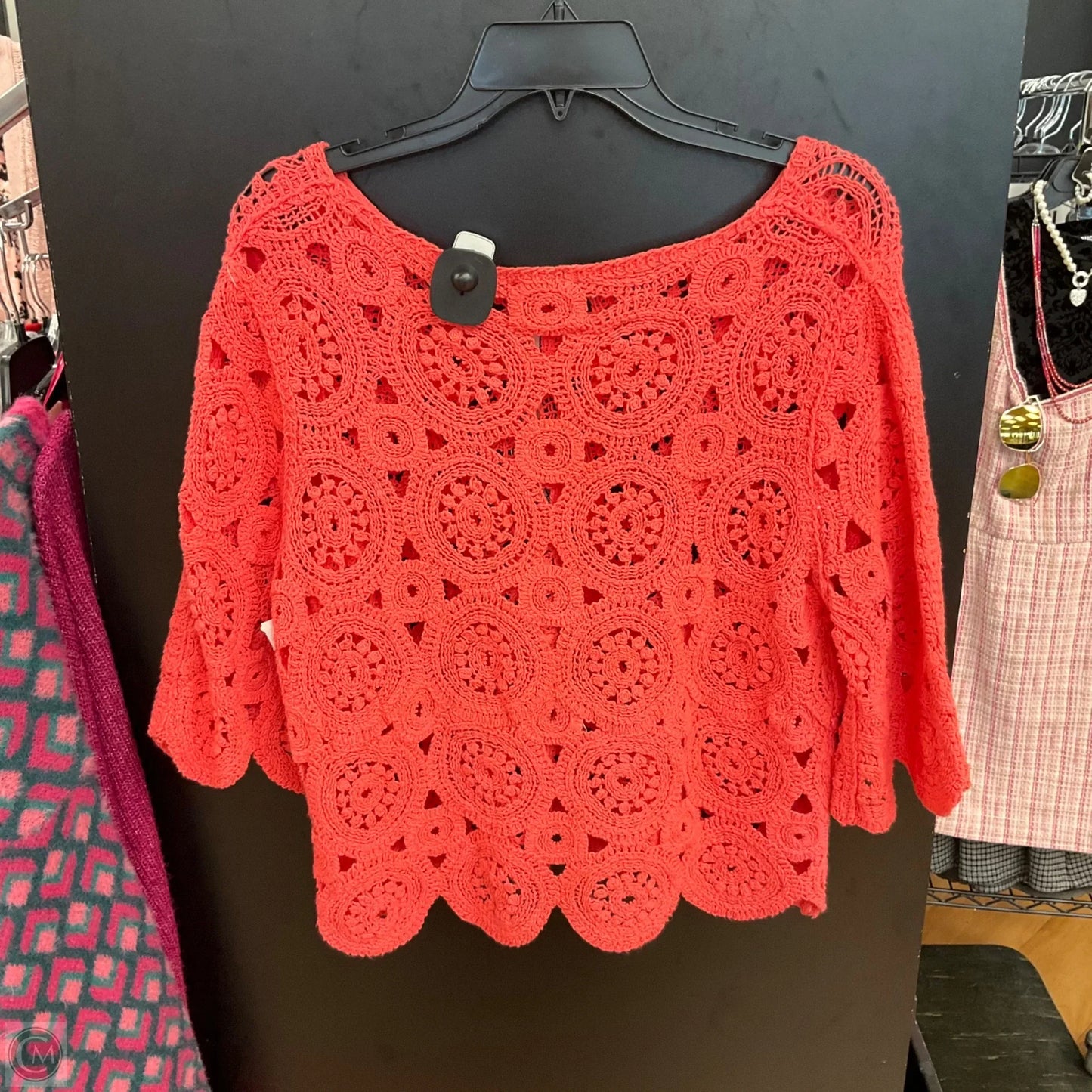 Top Short Sleeve By Ultra Pink In Pink, Size: Xl