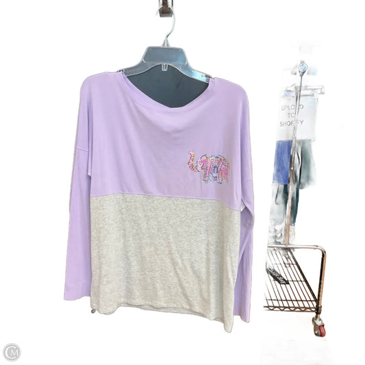 Top Long Sleeve Designer By Lilly Pulitzer In Purple, Size: M