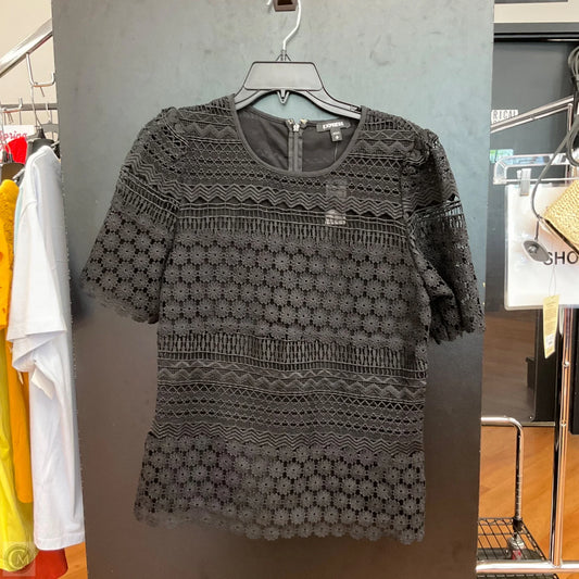Top Short Sleeve By Express In Black, Size: M
