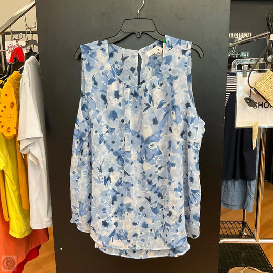 Top Sleeveless By Cristina In Blue, Size: Xl