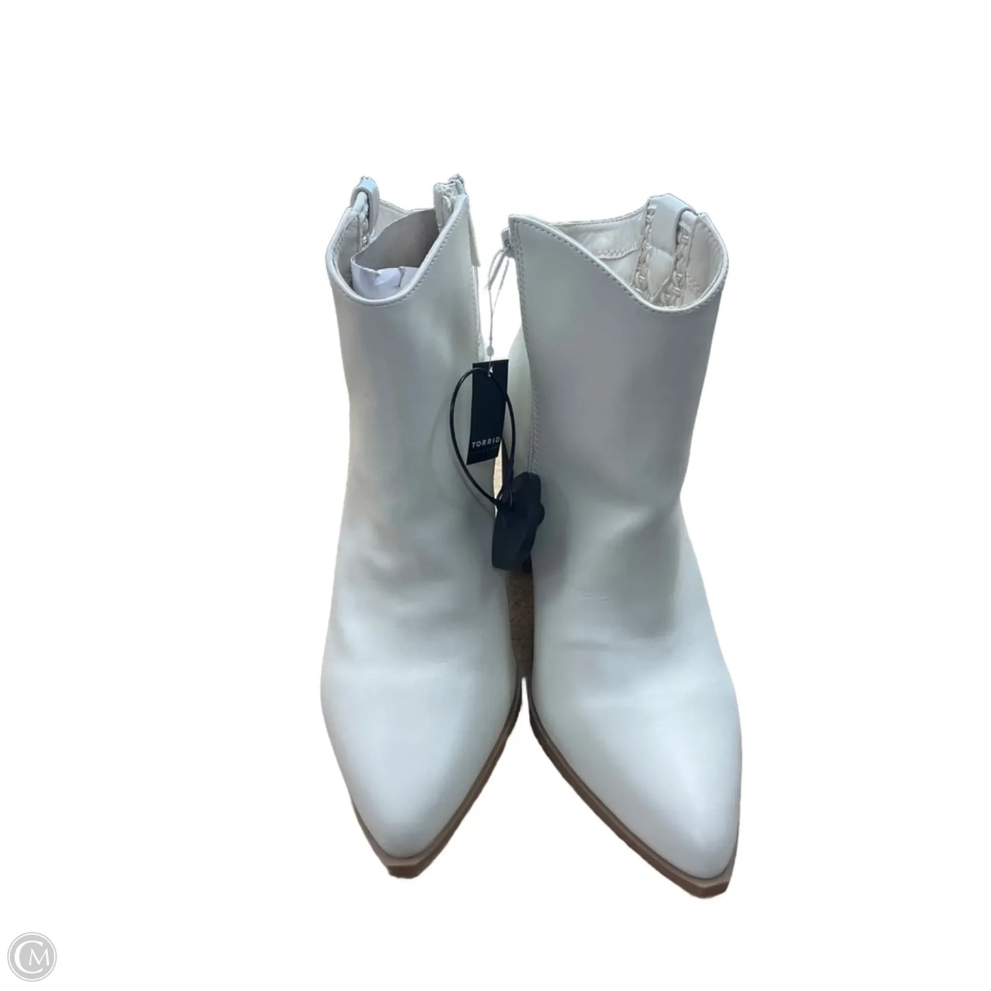 Boots Ankle Heels By Torrid In White, Size: 12