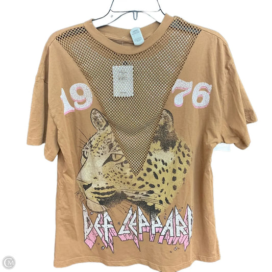 Top Short Sleeve By Clothes Mentor In Bronze, Size: S