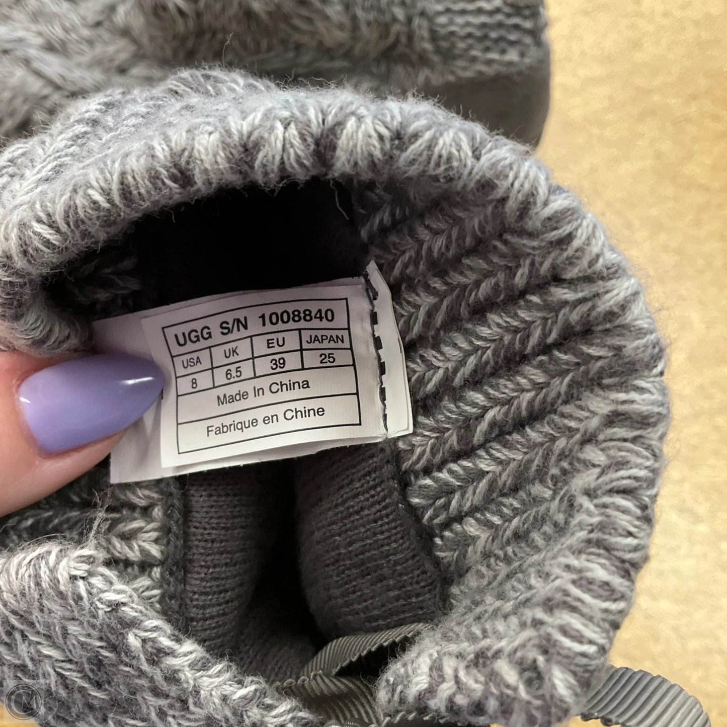 Boots Designer By Ugg In Grey, Size: 8