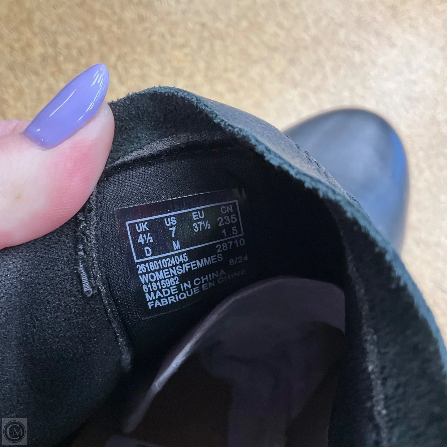 Boots Ankle Flats By Clarks In Black, Size: 7