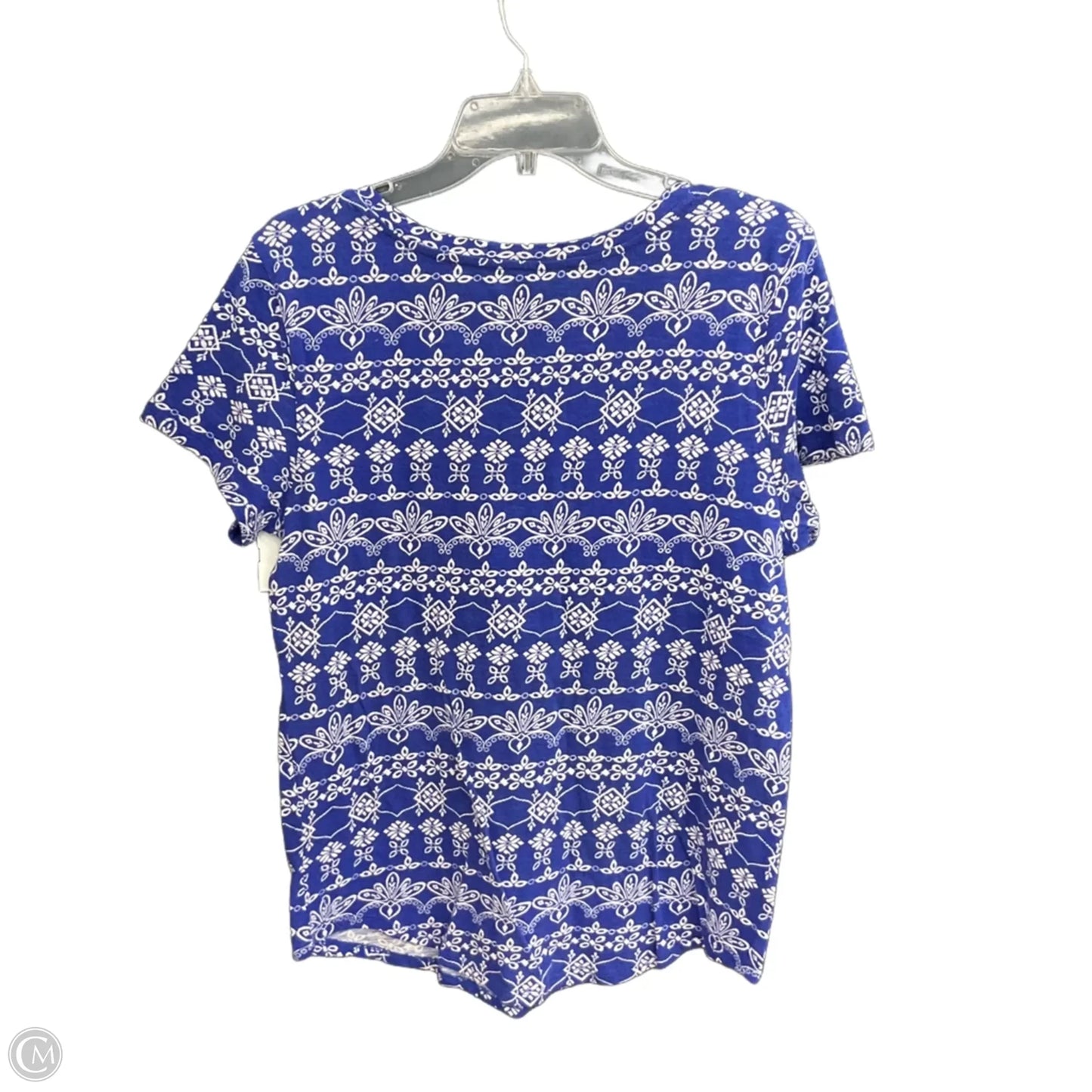 Top Short Sleeve By Loft In Blue, Size: M