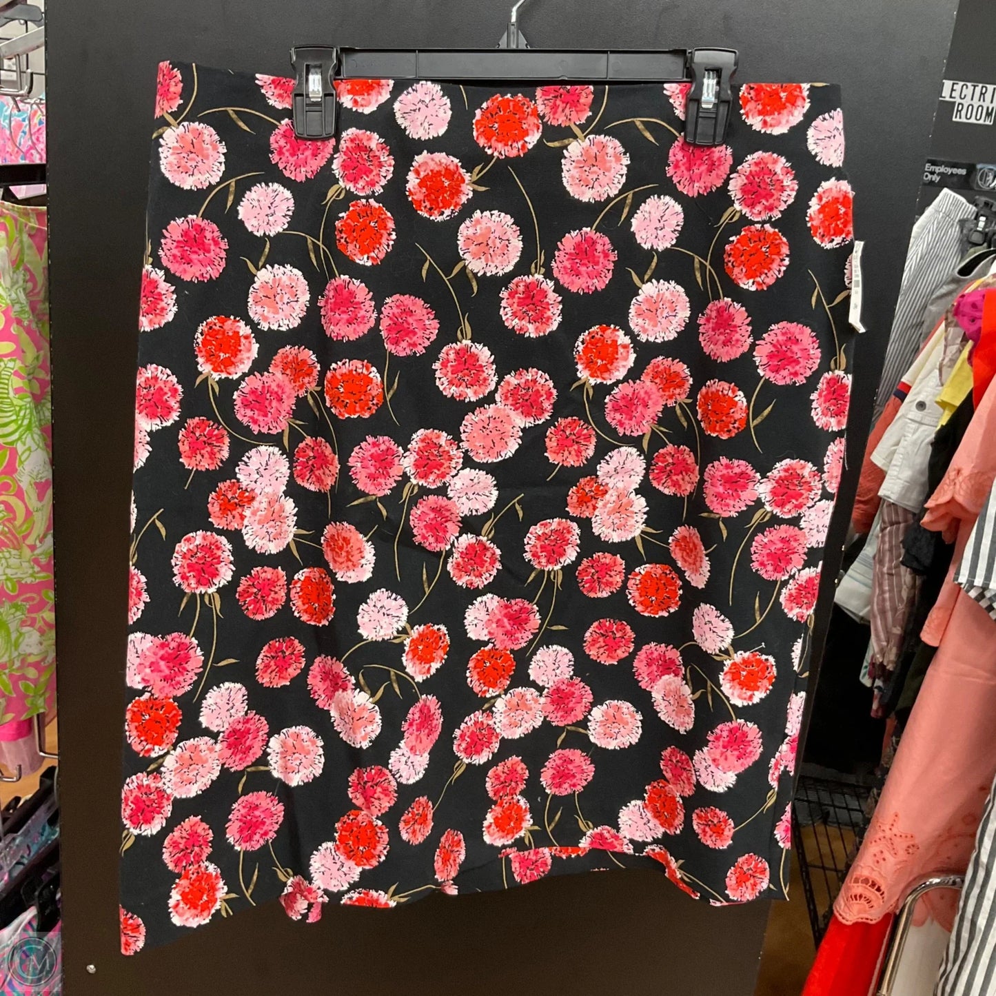 Skirt Midi By Talbots In Black & Pink, Size: 24