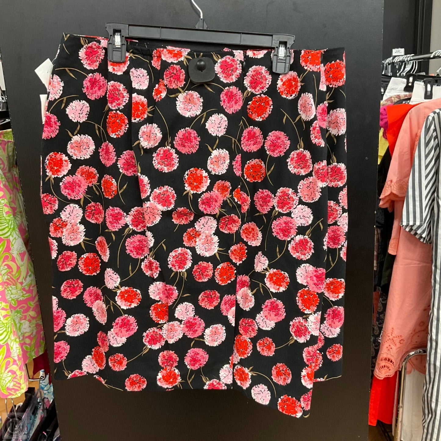 Skirt Midi By Talbots In Black & Pink, Size: 24