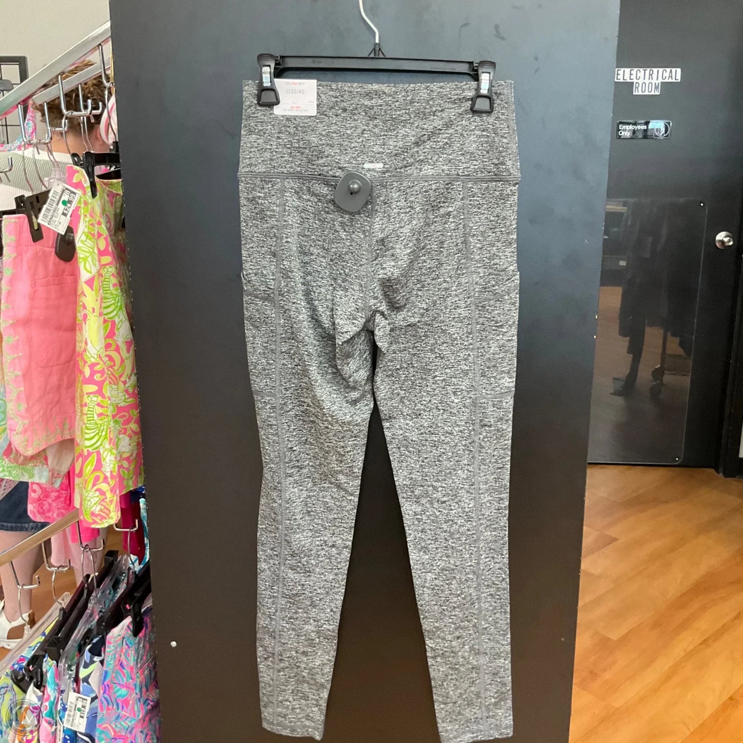 Athletic Leggings By Aerie In Grey, Size: L