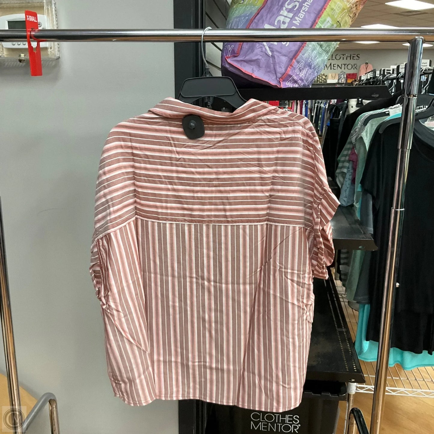 Blouse Short Sleeve By Sanctuary In Striped Pattern, Size: 1x