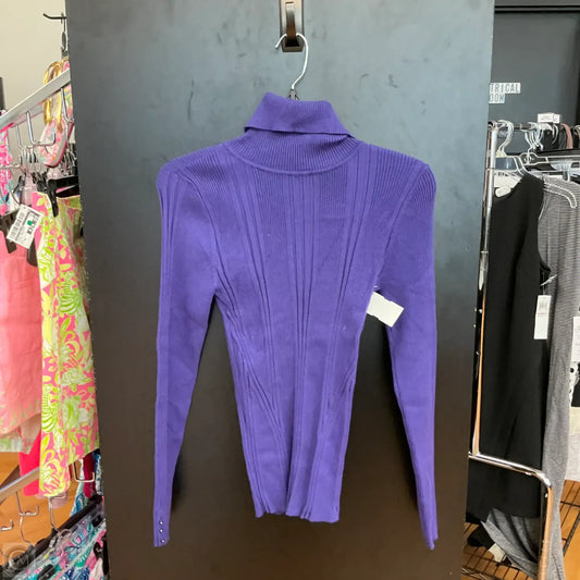 Top Long Sleeve By White House Black Market In Purple, Size: S