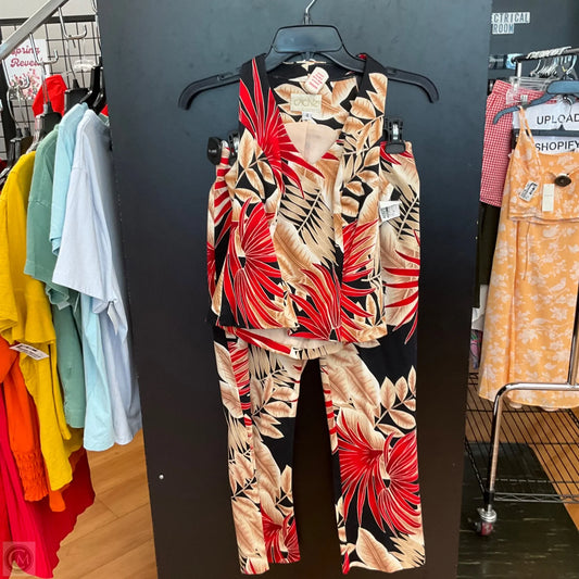 Top 2pc Short Sleeve By Cache In Multi-colored, Size: Xs