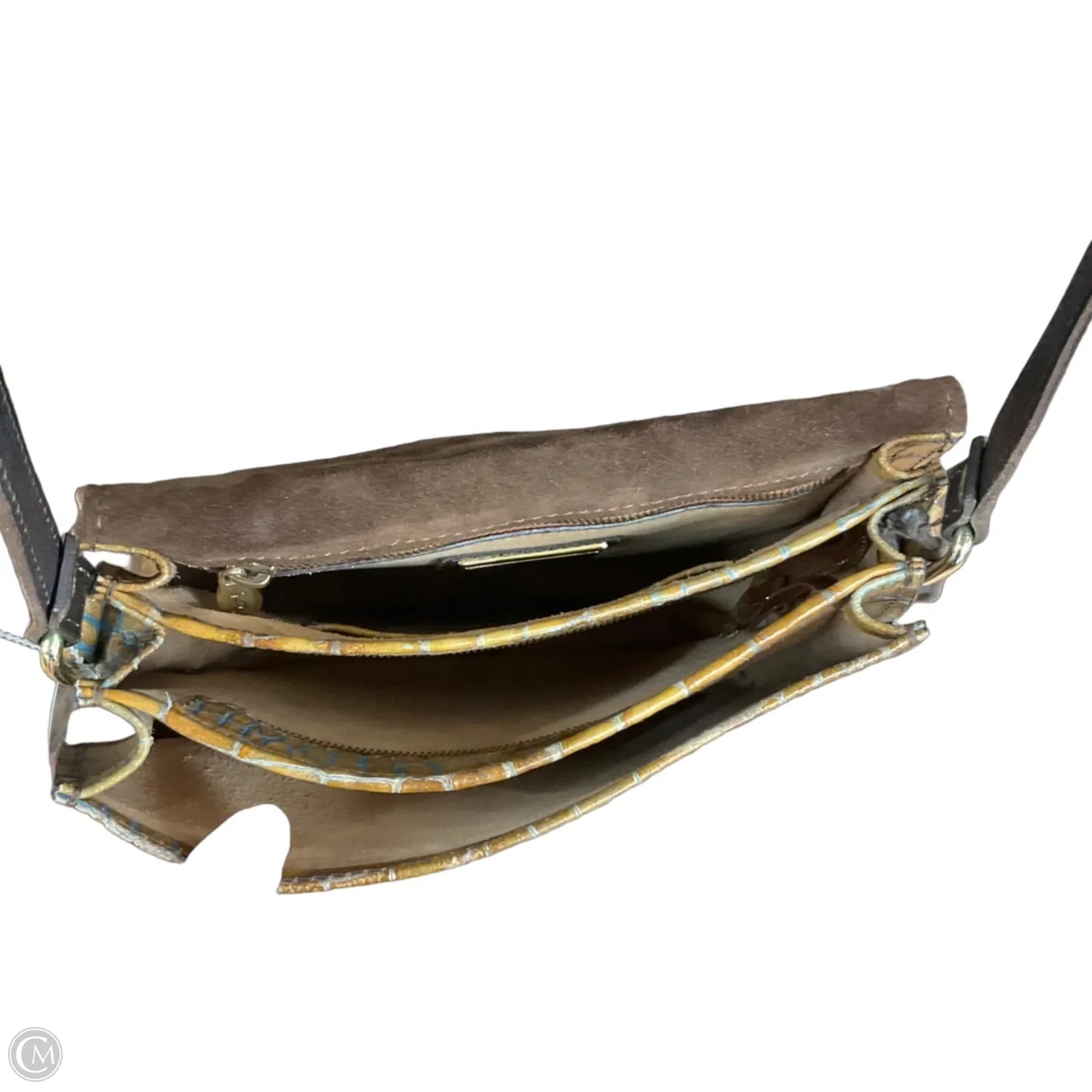 Crossbody Leather By Valentina, Size: Medium