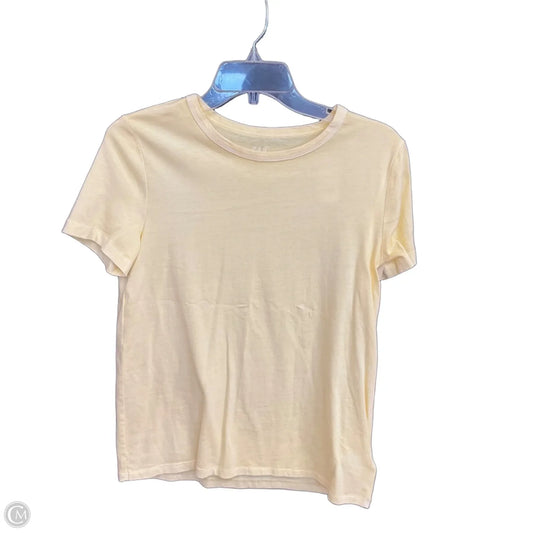 Top Short Sleeve Basic By Gap In Yellow, Size: Xs