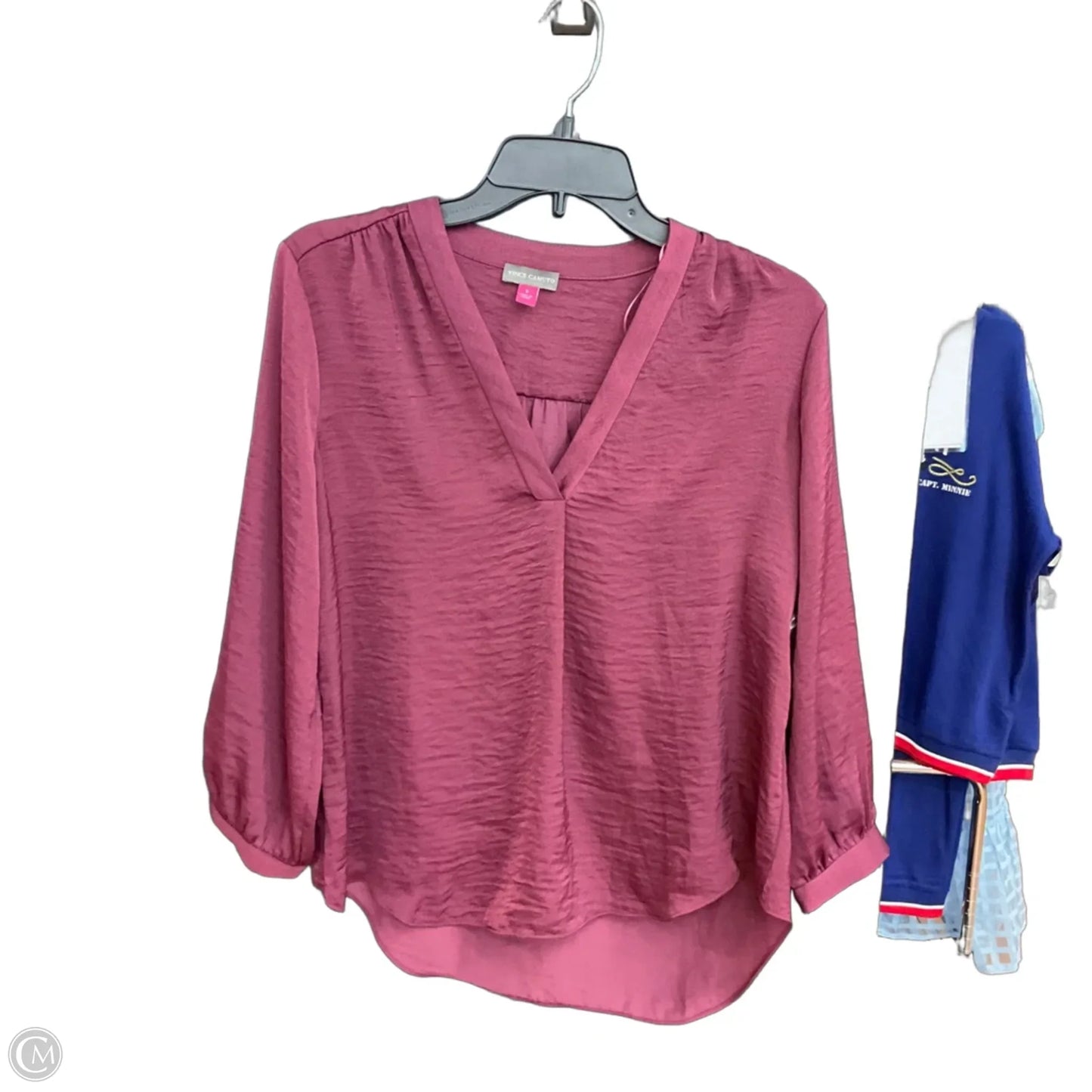 Top 3/4 Sleeve By Vince Camuto In Maroon, Size: S