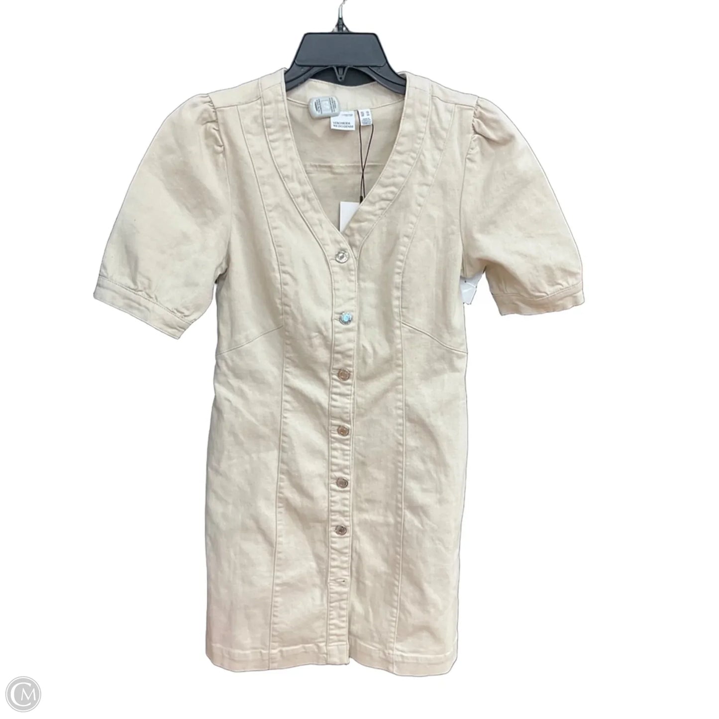 Dress Casual Midi By Clothes Mentor In Beige, Size: Xs
