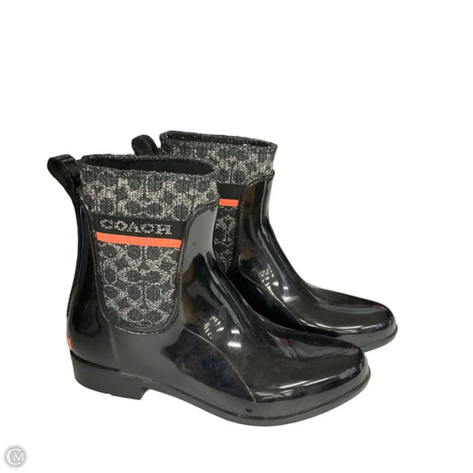 Boots Designer By Coach In Black, Size: 8