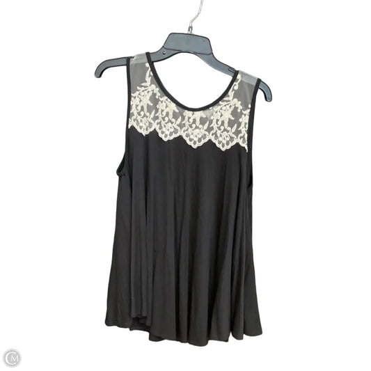 Top Sleeveless By Green Envelope In Black, Size: 1x