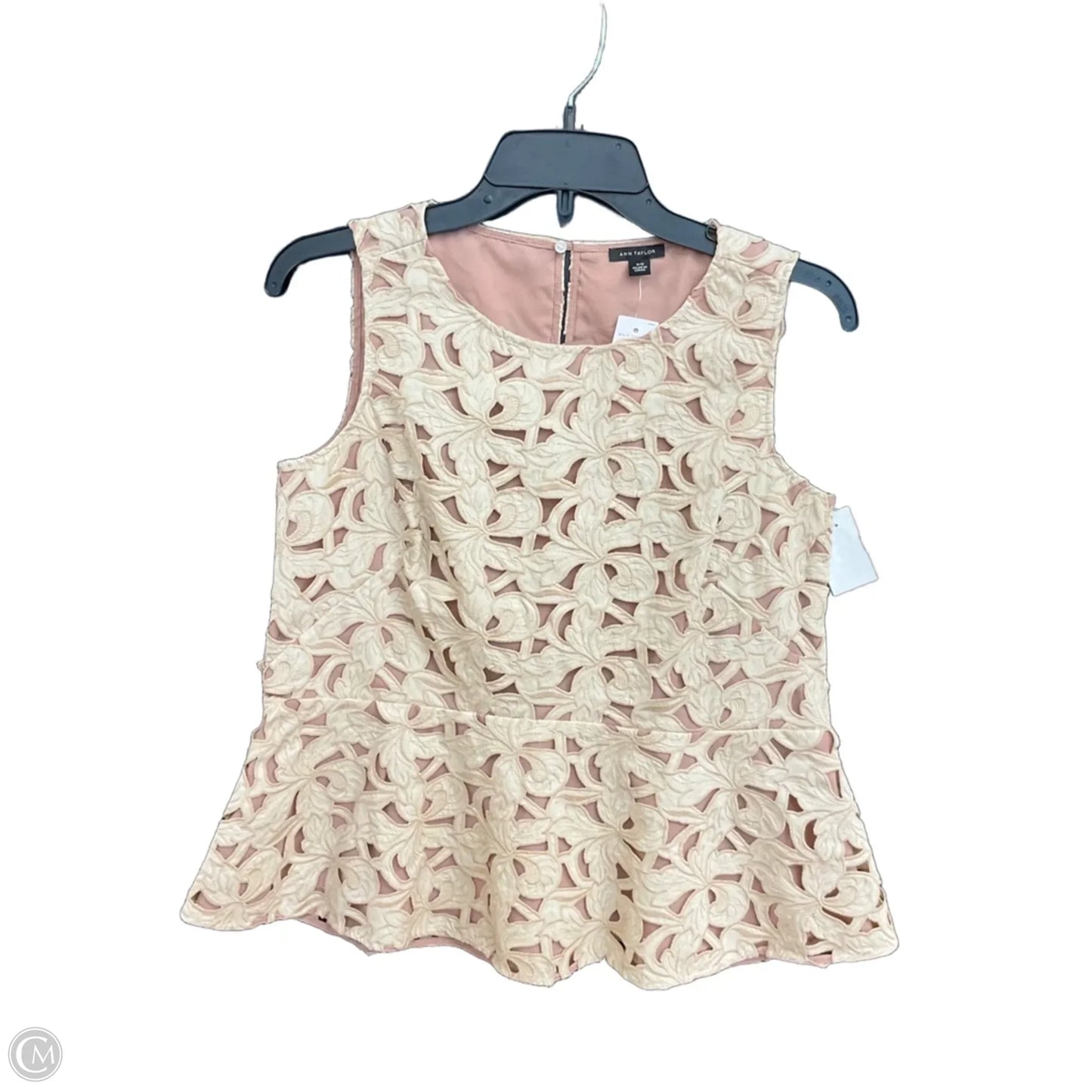 Top Sleeveless By Ann Taylor In Tan, Size: Xs