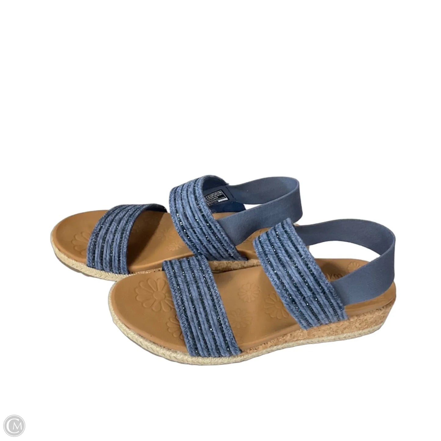 Sandals Heels Wedge By Skechers In Blue, Size: 7